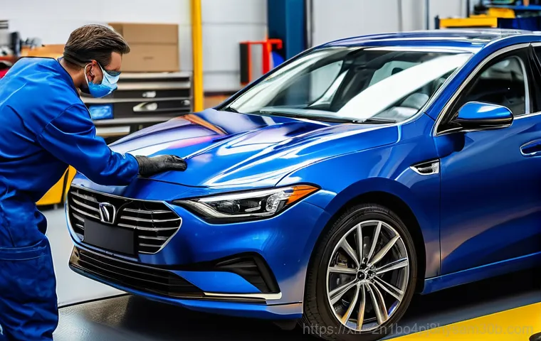 신이문동 자동복구 - Prompt 1: Paintless Dent Repair in Action**