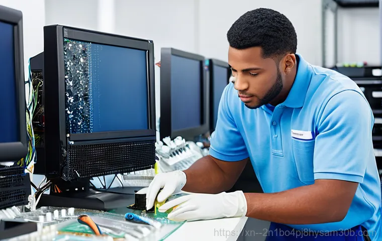 마천동 파워조립 및 교체수리 - **Prompt 2: Signs of Power Supply Failure - User's Frustration and Diagnosis**
    A person (gender-...