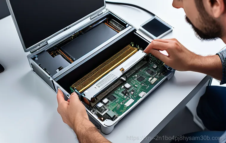 장지동 중고컴퓨터 pc 출장판매설치 - A professional and friendly computer technician, wearing a neat, branded work uniform, is expertly i... 장지동 중고컴퓨터 pc 출장판매설치 - A professional and friendly computer technician, wearing a neat, branded work uniform, is expertly i...