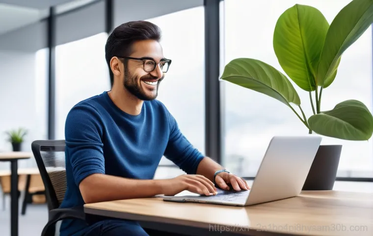 개봉동 CDFS_FILE_SYSTEM - A focused individual, wearing a modest t-shirt and jeans, is diligently checking various cables conn...