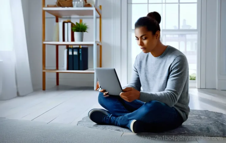 연지동 STATUS_DEVICE_OFFLINE - **Prompt 1: Frustration with an Offline Smart Device**
    "A young adult, dressed in comfortable, m...