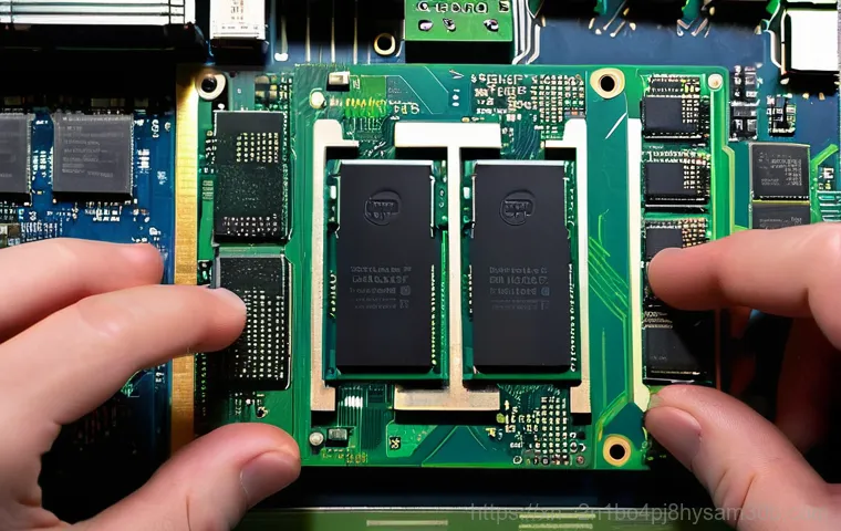 성북동 HARDWARE_MEMORY_FAILURE - **Prompt 1: The Frustrated User and the Error Message**
    "A person, visibly frustrated and lookin...