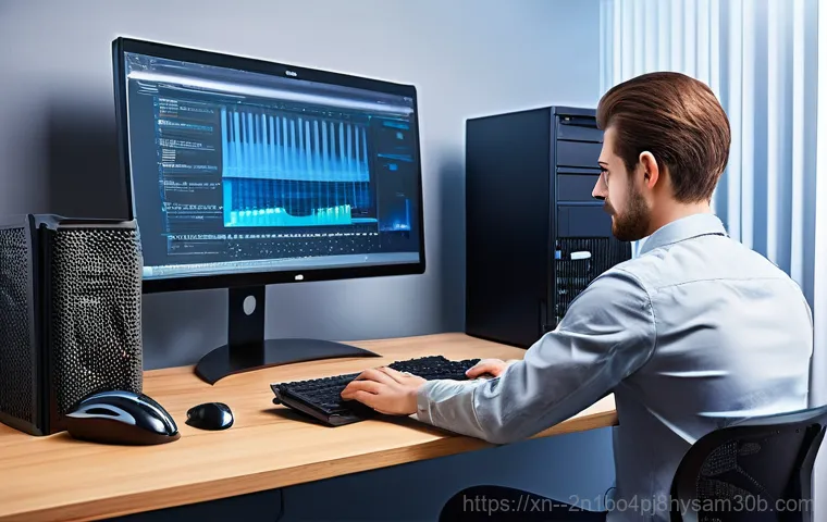 성북동 HARDWARE_MEMORY_FAILURE - **Prompt 2: Hands-On RAM Troubleshooting**
    "A close-up shot focusing on a pair of hands carefull...