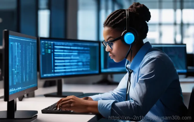 효자동 STATUS_FLOAT_DIVIDE_BY_ZERO - **Prompt 2: "User's Troubleshooting Journey"**
    A person (gender-neutral, wearing casual clothes)...