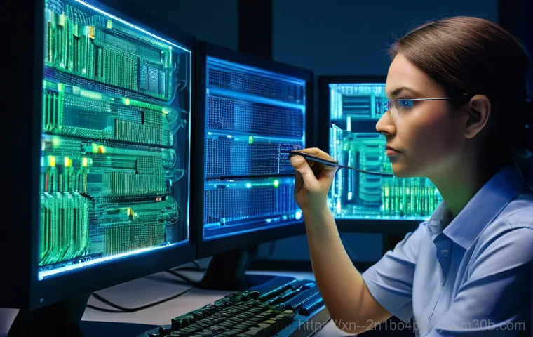 율현동 STATUS_KERNEL_APC_PENDING - **Image Prompt 1: The System's SOS Signal**
    A realistic, slightly dramatic image of a modern, sl...