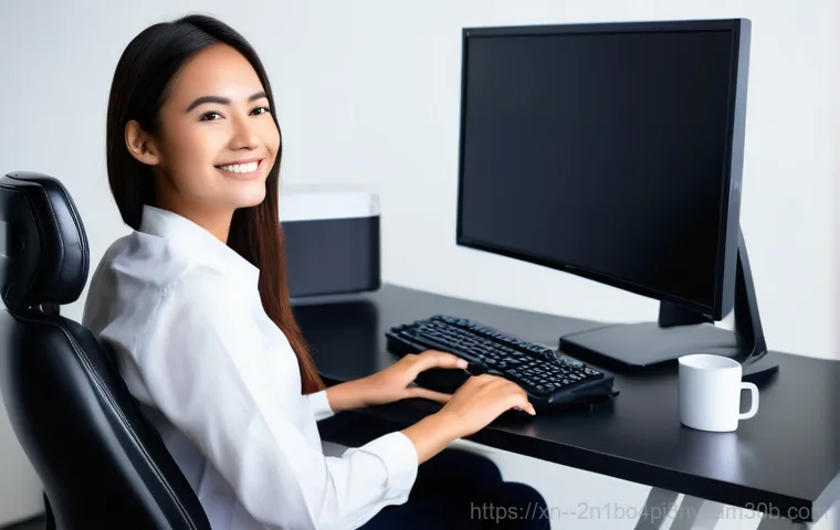 묵동 THREAD_STUCK_IN_DEVICE_DRIVER - **Prompt:** A focused individual, an adult male or female, is diligently working on a desktop comput...