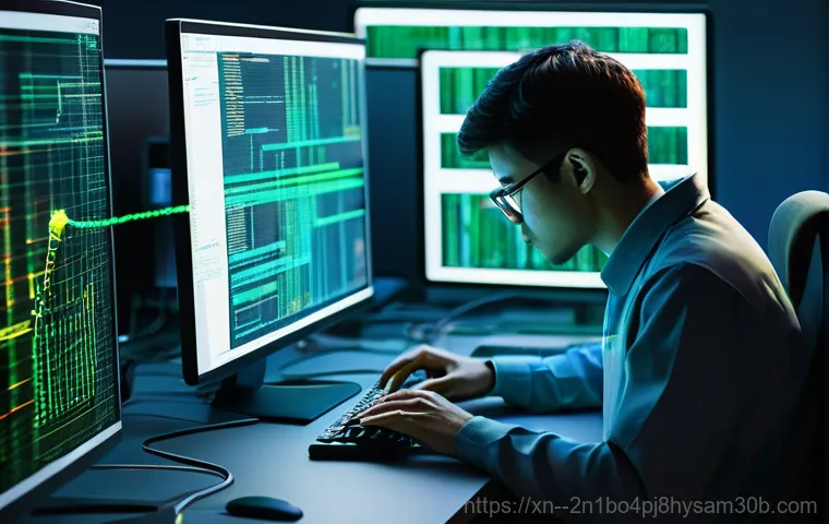 고척동 STATUS_KERNEL_MODULE_CORRUPTION - **Prompt:** A person with a focused and determined expression is actively troubleshooting an open de...