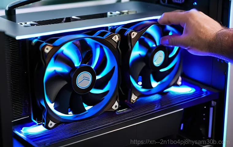 풍산동 쿨러조립 및 교체수리 - **Prompt:** A young adult, looking visibly frustrated, sits at a desk in a dimly lit room, covering ...