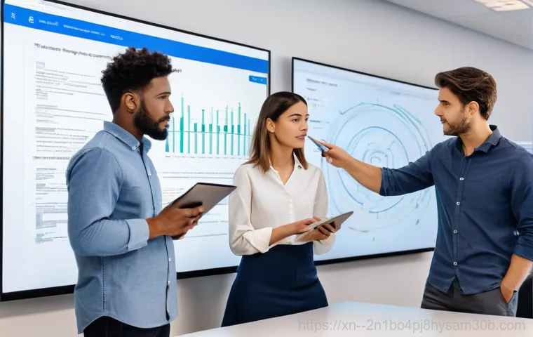 송포동 STATUS_MODULE_ACCESS_DENIED - An abstract, glowing digital module, depicted as a translucent blue data cube, is attempting to brea...