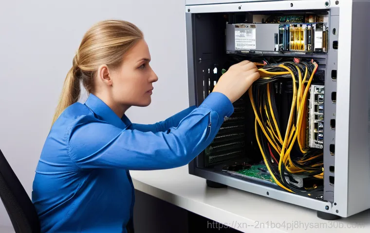 설악면 ACPI_BIOS_ERROR - A young adult, male or female, sits at a modern computer desk in a softly lit room during the early ...