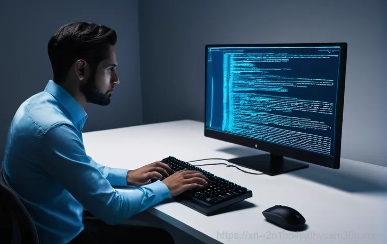 구기동 부팅불가 - A focused young adult, in their late 20s, wearing casual clothes like a t-shirt and jeans, is kneeli... 구기동 부팅불가 - A focused young adult, in their late 20s, wearing casual clothes like a t-shirt and jeans, is kneeli...