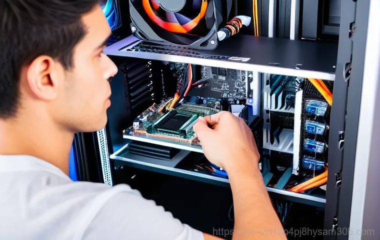 창성동 쿨러조립 및 교체수리 - A modern computer case with a transparent side panel, showcasing a clear visual comparison between t...