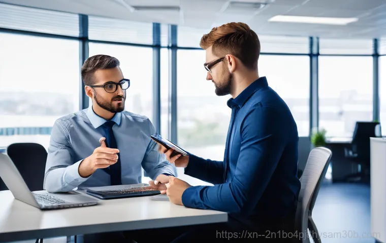 오곡동 파일서버출장방문수리점 - **High-Precision Data Recovery Laboratory:** A close-up shot of an expert data recovery specialist, ...