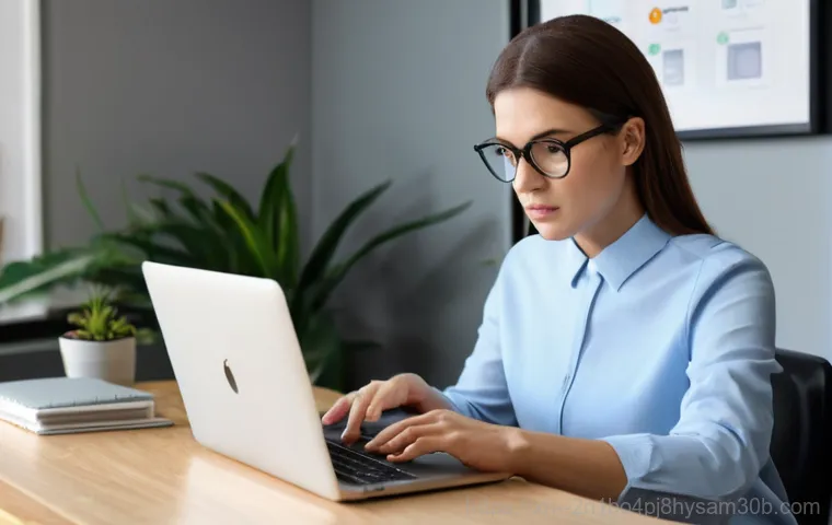 동작동 STATUS_INVALID_SESSION - **Prompt:** A young adult, male, with a slightly messy hairstyle, sits in a dimly lit home office, s...