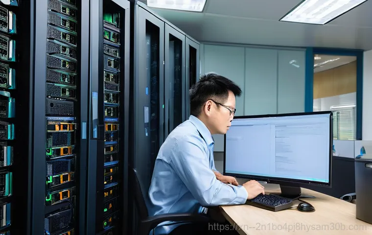 내자동 server출장방문수리점 - **Image Prompt 1: The Panic of Server Failure in Naeja-dong Office**
    A modern, well-lit office i...