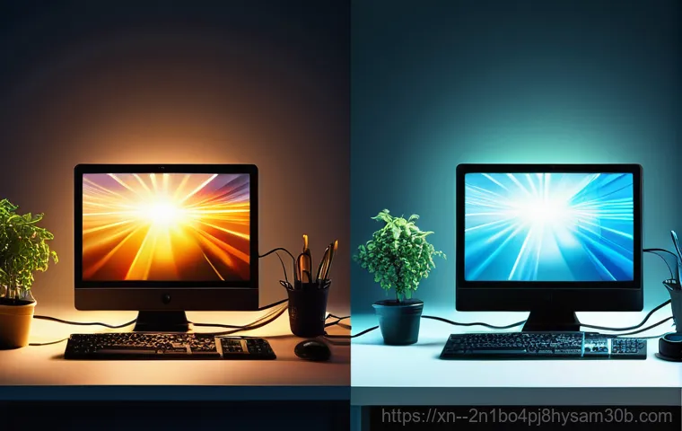 다동 윈도우7 windows7 재설치 포맷  초기화 - A young adult, looking frustrated and stressed, sits at a desk in a home office, staring intently at...