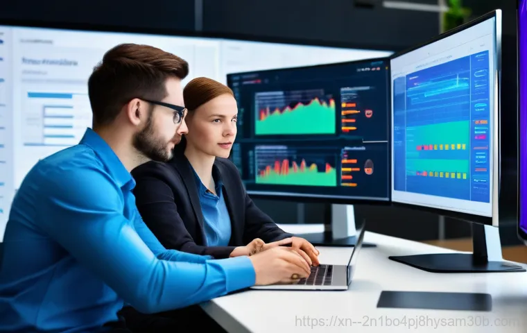 한강로 STATUS_INVALID_LOCK_SEQUENCE - An abstract, futuristic digital city square at dusk, with sleek, luminous data structures towering i...