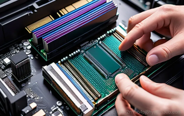 옥수동 RAM조립 및 교체수리 - A close-up, slightly elevated shot of a person, gender-neutral and in their late 20s to early 30s, l...