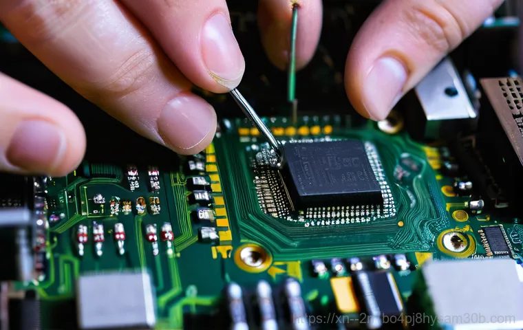 원신동 메인보드조립 및 교체수리 - A young woman in her late 20s sits at a desk in her home office, looking utterly distressed and frus...