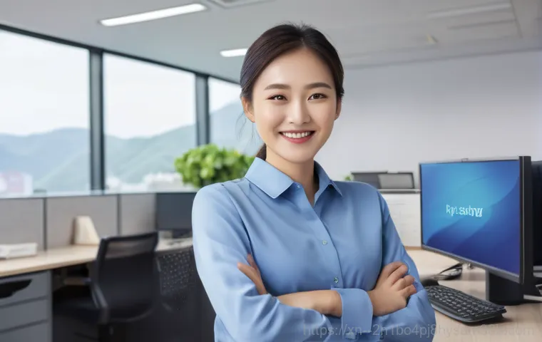 금천구 server출장방문수리점 - A highly skilled male server technician, wearing a clean, dark blue uniform with a company logo, is ... 금천구 server출장방문수리점 - A highly skilled male server technician, wearing a clean, dark blue uniform with a company logo, is ...