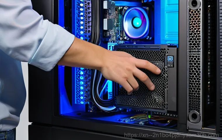 청림동 DRIVER_POWER_STATE_FAILURE - **Prompt 2: Digital Troubleshooting in Progress**
    A focused shot of a person's hands operating a...