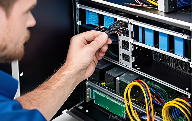 왕십리 파워조립 및 교체수리 - A close-up, artistic shot inside a sleek, modern computer case with transparent side panels. The pow...