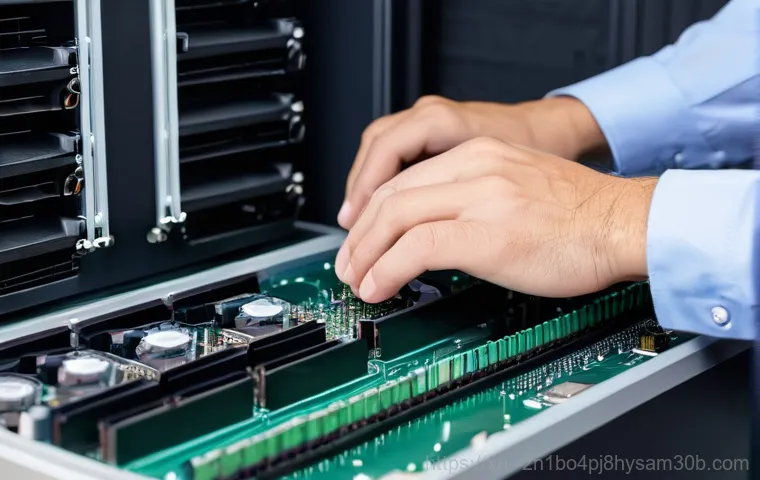 산림동 cpu조립 및 교체수리 - A frustrated young adult, dressed in casual everyday clothes, sits at a desk in a dimly lit room, st...
