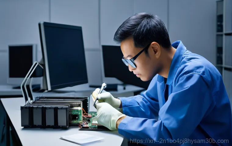 충현동 컴퓨터 desktop 출장방문수리점 - **Prompt 2: Efficient On-Site Repair in a Busy Environment**
    A focused computer repair technicia...