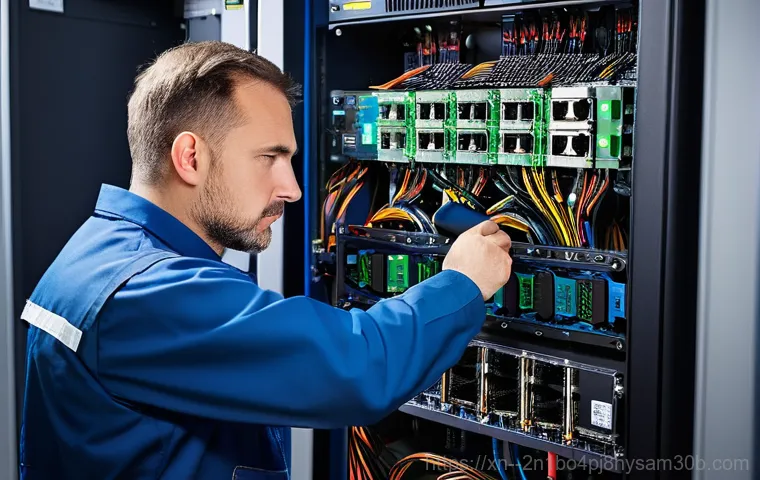 창릉동 서버출장방문수리점 - **Prompt 1: A small business owner in a dimly lit office, looking distressed and anxious. She is a w...