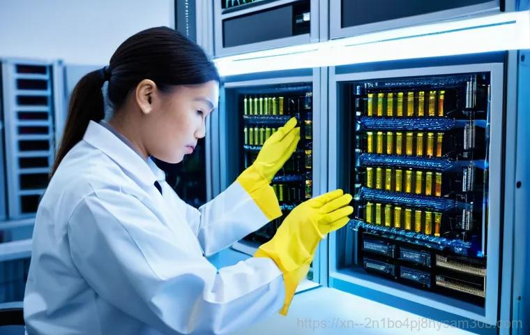 창릉동 서버출장방문수리점 - **Prompt 2: An experienced IT technician, a man in his 40s wearing a uniform with a company logo, in...