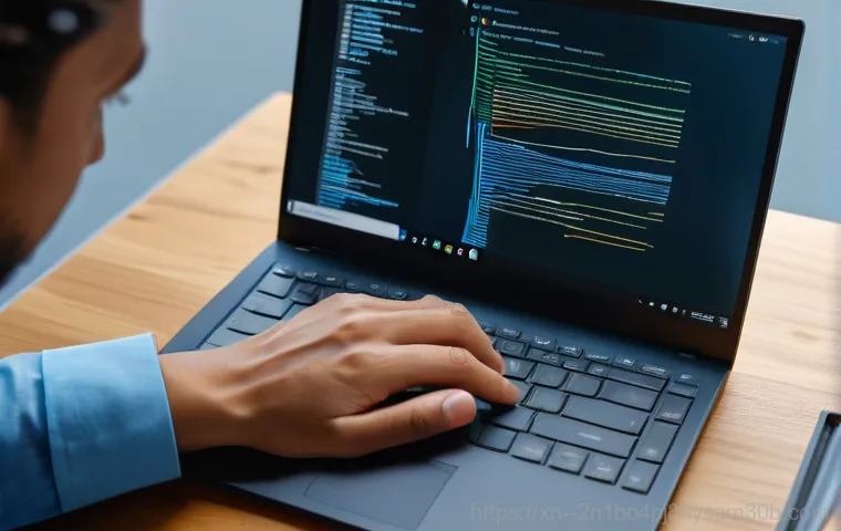 양재동 DRIVER_POWER_STATE_FAILURE - A frustrated young professional, fully clothed in a business-casual shirt, stares intently at a comp...