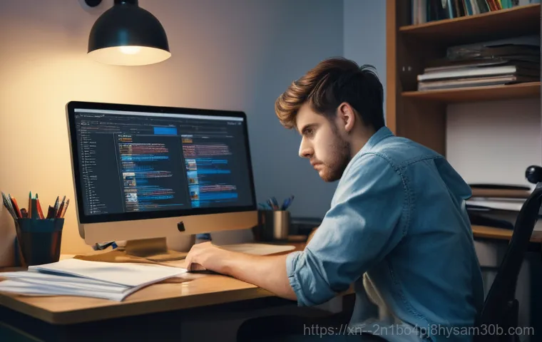 무교동 컴퓨터업그레이드 - Image Prompt 1: The Frustration of a Slow Computer**