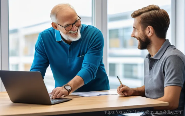 현저동 프리도스 윈도우설치 - A frustrated and overwhelmed young adult, wearing a casual t-shirt and shorts, sits hunched over a l...