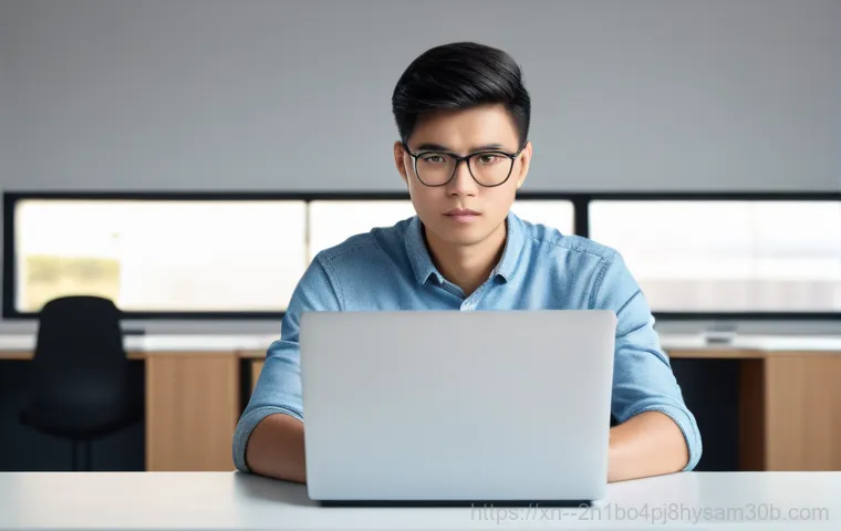 구로구 centos재설치 포맷  초기화 - **A Frustrated User with a Slow Computer:**
    "A young adult, perhaps a woman in her late 20s, sit...