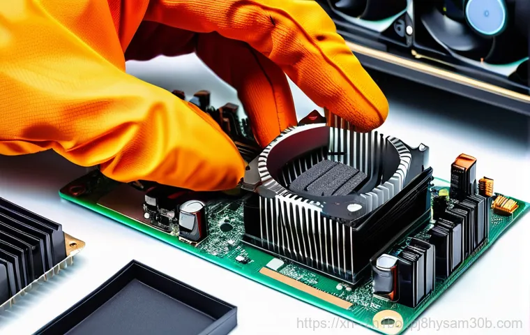 구산동 cpu조립 및 교체수리 - **Overheating CPU Distress:** A close-up, dynamic shot of a person's computer desktop screen display...