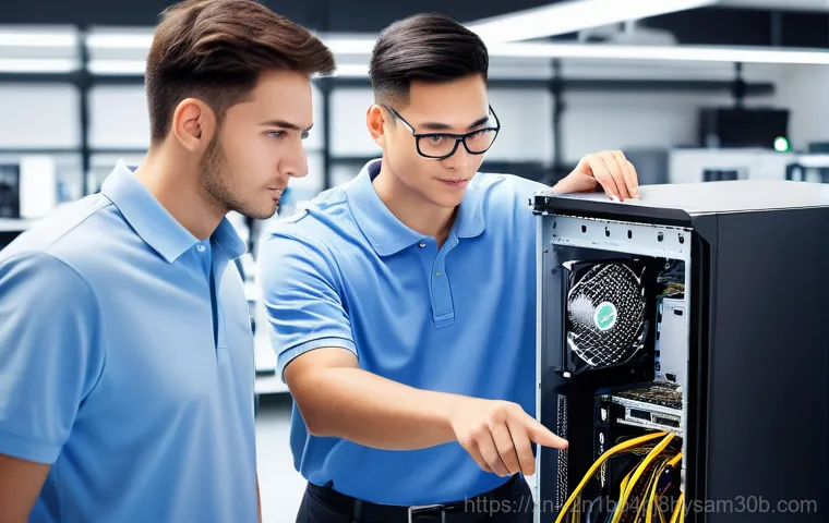 구산동 cpu조립 및 교체수리 - **Professional CPU Cooler Installation:** A bright, well-lit image focusing on a computer technician...