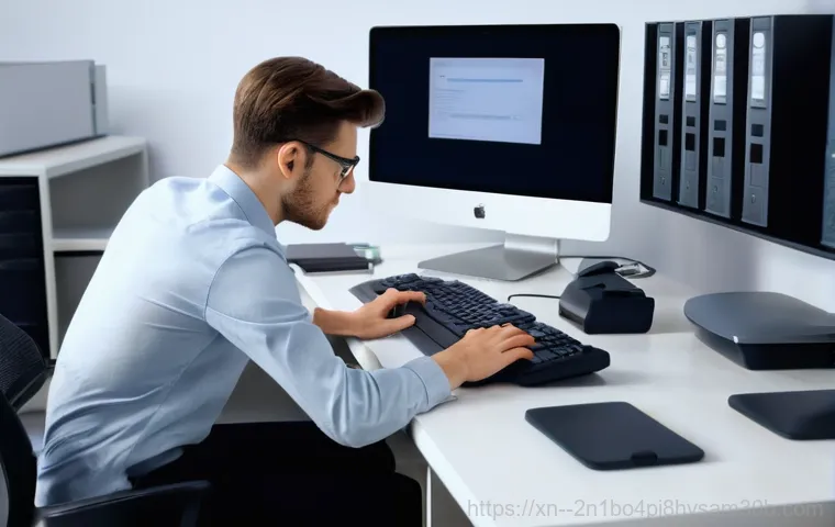 창동 해킨토시 재설치 포맷  초기화 - **Prompt:** A person in their late 20s to early 40s, with a focused and determined expression, is se...