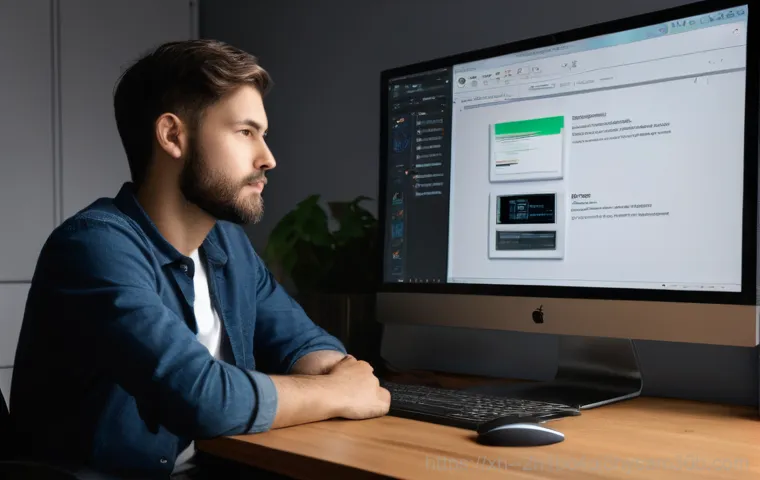 운니동 윈도우8 windows8 재설치 포맷  초기화 - A young adult (late teens to early twenties), dressed in comfortable casual wear, sits at a desk in ...