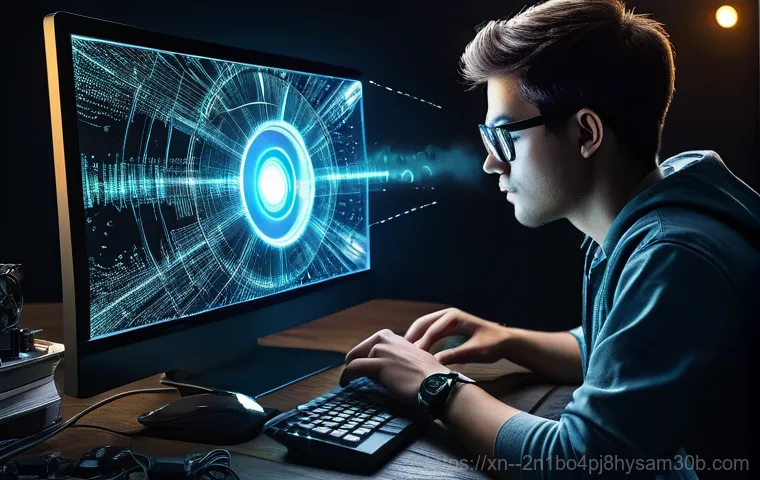 이화동 STATUS_KERNEL_EXECUTION_ERROR - **Prompt:** A futuristic, glowing central processing unit (CPU) or kernel core is depicted as a comp...