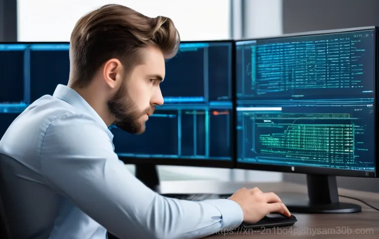 오금동 STATUS_DRIVER_ENTRYPOINT_NOT_FOUND - A young adult, dressed in comfortable, modest casual wear, sits at a home office desk with a look of...