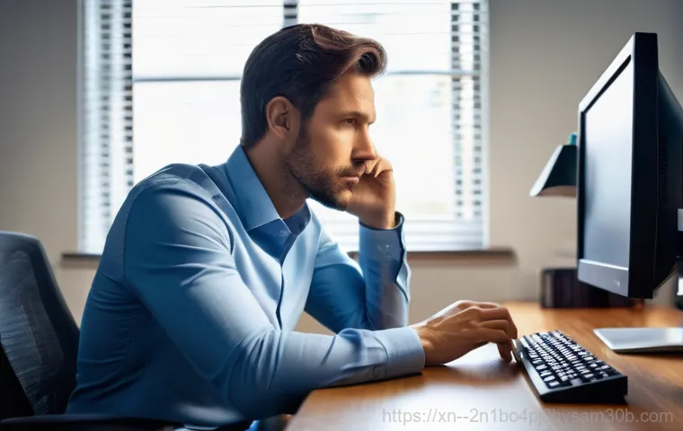 구로구 SOFTWARE_EXCEPTION - **Prompt:** A highly stressed office worker, a woman in her late 30s, is dramatically reacting to a ...