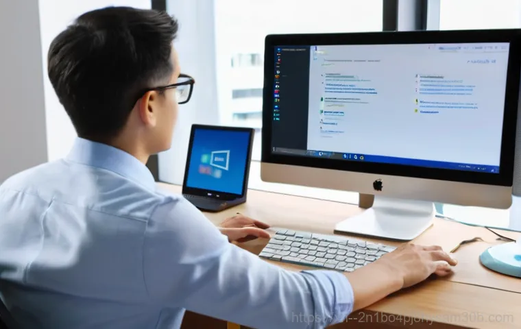 일산동 윈도우10 windows10 재설치 포맷  초기화 - A person, aged 20s-30s, beaming with a genuine smile of relief and satisfaction, actively typing on ... 일산동 윈도우10 windows10 재설치 포맷  초기화 - A person, aged 20s-30s, beaming with a genuine smile of relief and satisfaction, actively typing on ...