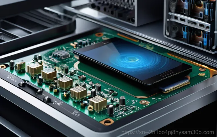 원문동 메인보드조립 및 교체수리 - An intricate, high-tech shot of a modern computer motherboard. The motherboard is vibrant with vario...
