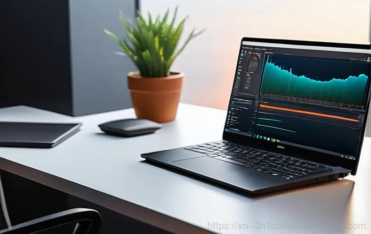 돈의동 HDD조립 및 교체수리 - A person (late 20s, gender-neutral, wearing casual attire) sits at a cluttered desk in a dimly lit h...