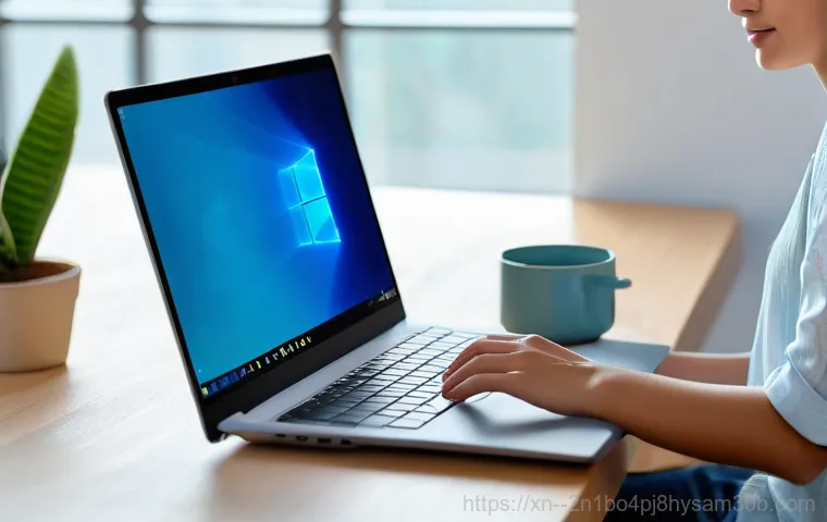 가학동 윈도우11 windows11 재설치 포맷  초기화 - **Prompt:** A young adult, looking visibly frustrated, sits hunched over a modern laptop on a desk i...