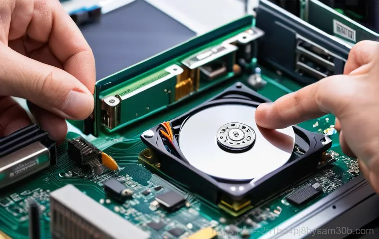 개포동 HDD조립 및 교체수리 - **Prompt:** A dynamic split image illustrating the before-and-after of a computer upgrade. On the le...