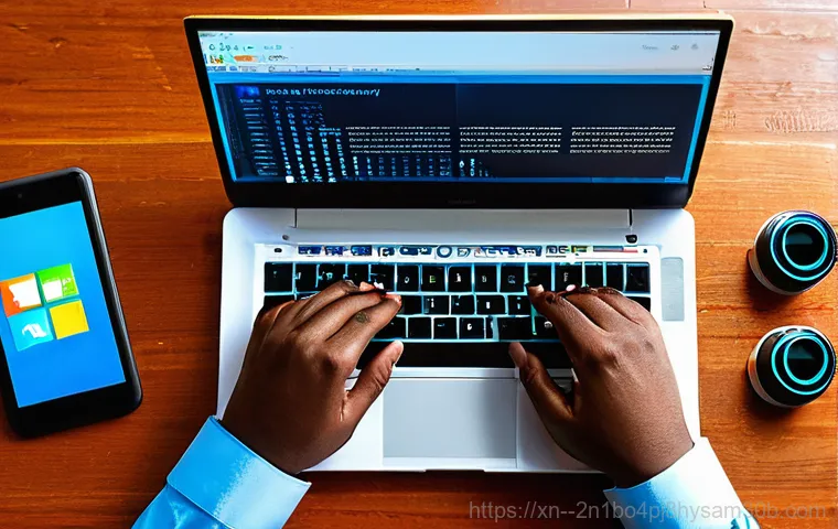 난향동 윈도우8 windows8 재설치 포맷  초기화 - A young woman (20s, wearing a simple t-shirt and shorts) is depicted in a cozy, slightly cluttered h...