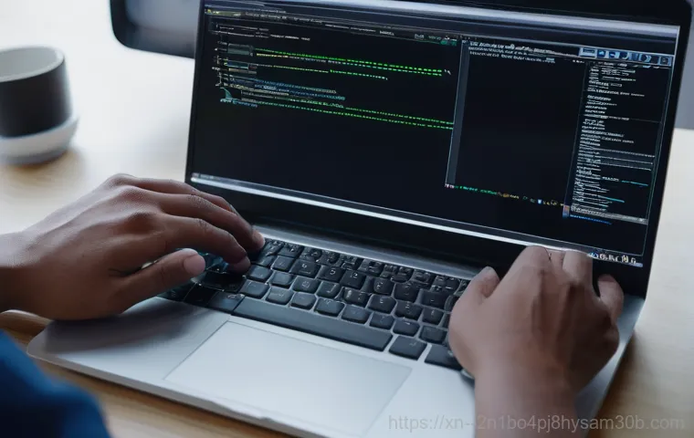 마두동 BUGCODE_USB_DRIVER - **Prompt:** A cluttered desk scene featuring a computer tower, monitor, and a multitude of USB devic...