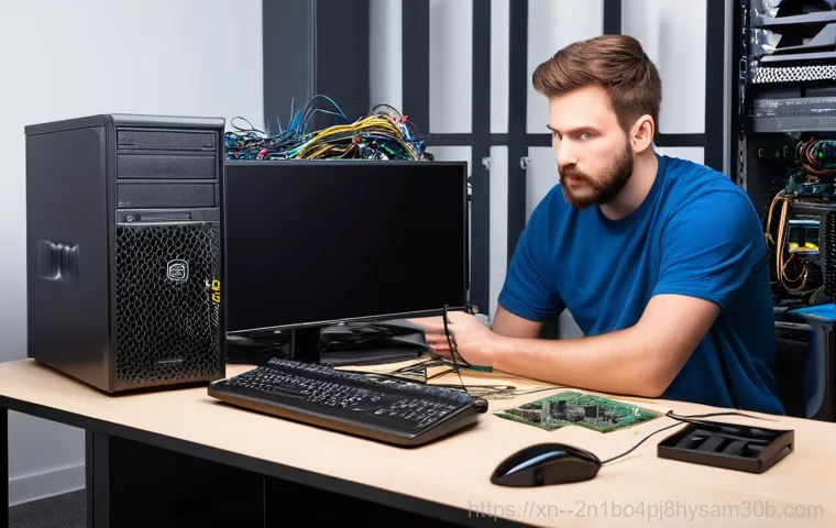 영천동 그래픽카드조립 및 교체수리 - **Prompt 2: The Precision of Professional Graphics Card Installation**
    A close-up, focused shot ...