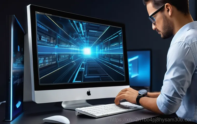 황학동 SESSION_HAS_NO_PAGEFILE - **Prompt:** A person, aged between 20-30, is startled and slightly distressed as a bright blue scree...